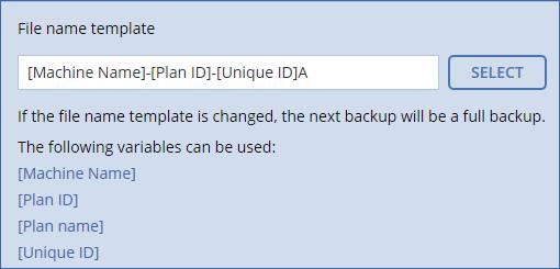 Il pulsante Sfoglia mostra i backup nella posizione selezionata nella sezione Dove eseguire il backup del pannello del piano di backup. Non è possibile sfogliare nulla al di fuori di questa posizione.