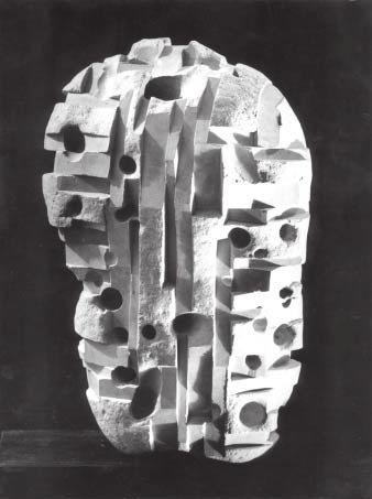 1945 SCULTURA Corrosione naturale orizzontale verticale (Testa di