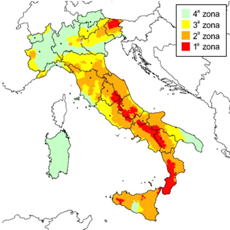 Evoluzione delle NORMATIVE per la progettazione delle strutture in zona sismica 2003 CLASSIFICAZIONE SISMICA DEL TERRITORIO Nuova classificazione basata sulla proposta del