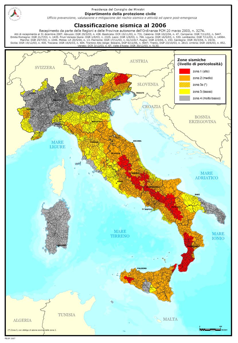 Evoluzione delle NORMATIVE per la progettazione delle strutture in zona