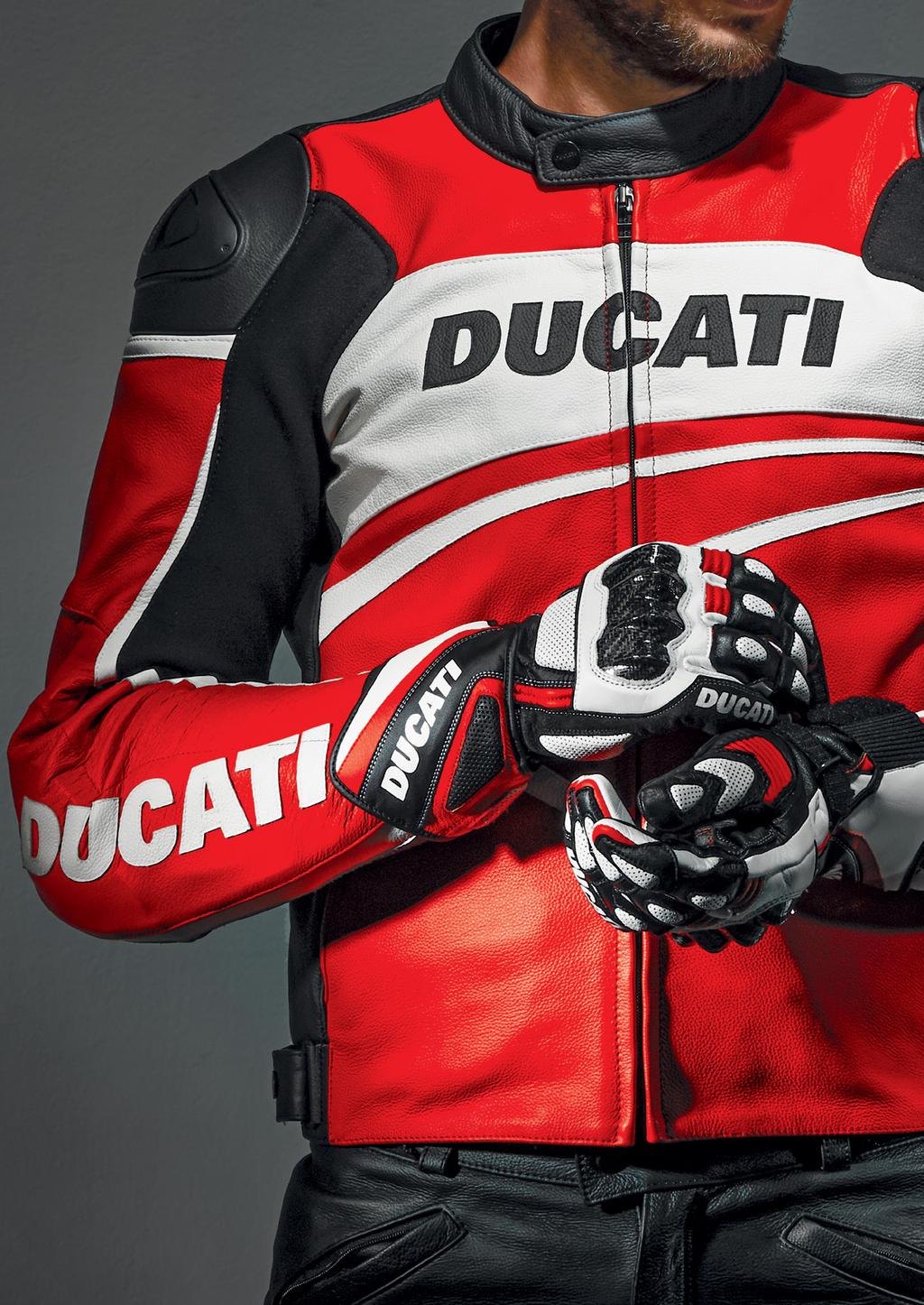 Ducati Corse C2 Guanti in pelle / Leather gloves 98103071 Certificato PPE secondo la norma Pr-EN 13594/2012 cat. II Liv.1 / PPE certified according to legislation Pr-EN 13594/2012 cat.