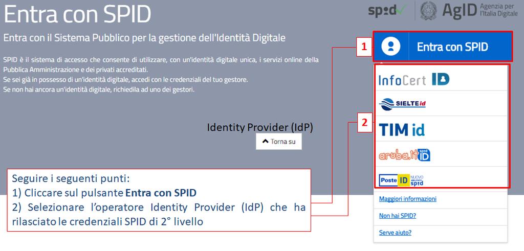 Nella nuova pagina visualizzata seguire i seguenti punti e come mostrato in figura: 1.