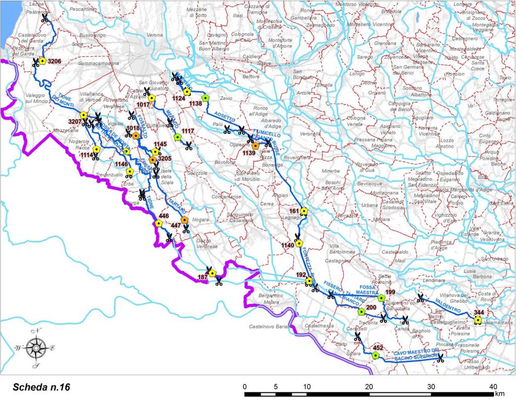 2.16. Scheda 16 - Bacino dei fiumi Fissero Tartaro Canal Bianco territorio centro occidentale minimo media massimo ph microbiologica Elet.