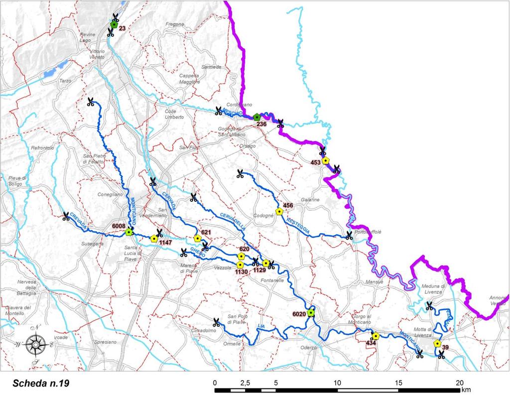 2.19. Scheda 19 - Bacino del fiume Livenza territorio centro settentrionale minimo media massimo ph microbiologica Elet.