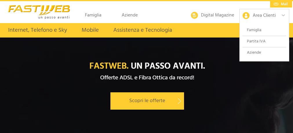1. INTRODUZIONE ALLA FATTURA 1 Fastweb mette a disposizione la fattura on-line nell Area Clienti Aziende, accessibile dal sito www.fastweb.