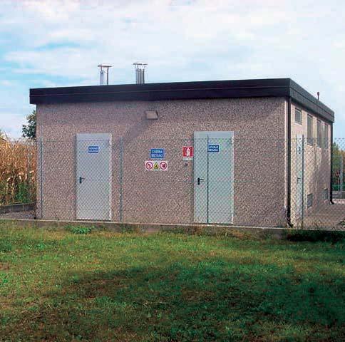 Cabine decompressione gas metano Queste cabine prefabbricate vengono usate per la distribuzione del gas metano fornito dalla Snam a pressioni primarie, ed erogato in rete di distribuzione mediante