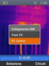 5.7.1 Visualizzazione immagine a PC in tempo reale Lo strumento consente la visualizzazione in tempo reale a PC dell immagine presente a display. Per la gestione dell operazione operare come segue: 1.