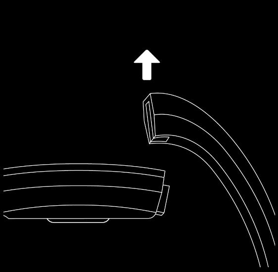 Rimozione di un cinturino Per rimuovere il cinturino: 1. Capovolgi Charge 2 e individua i fermi del cinturino, uno su ciascuna estremità del cinturino in cui è inserita la montatura. 2. Per rilasciare il fermo, premi sul pulsante di metallo piatto sul cinturino.