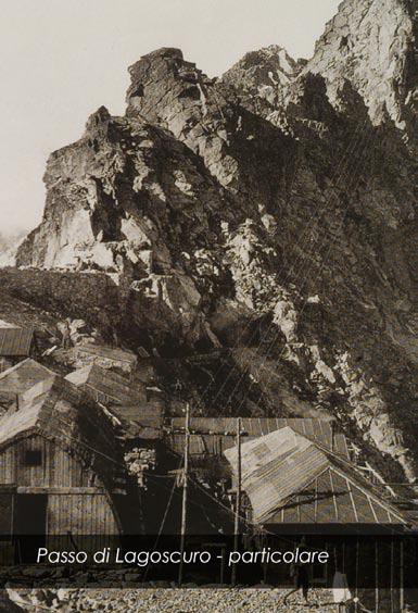 principali costruzioni che permisero ad una guarnigione di quasi 1000 Alpini di rimanere ad oltre 3.000 metri di quota per tre anni ininterrottamente.