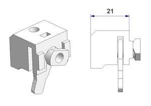 1000 8 019526 00431 9 Mensolina parete / soffitto con levetta plastica 806 con levetta corta cm. 2 8 019526 01811 8 pz.