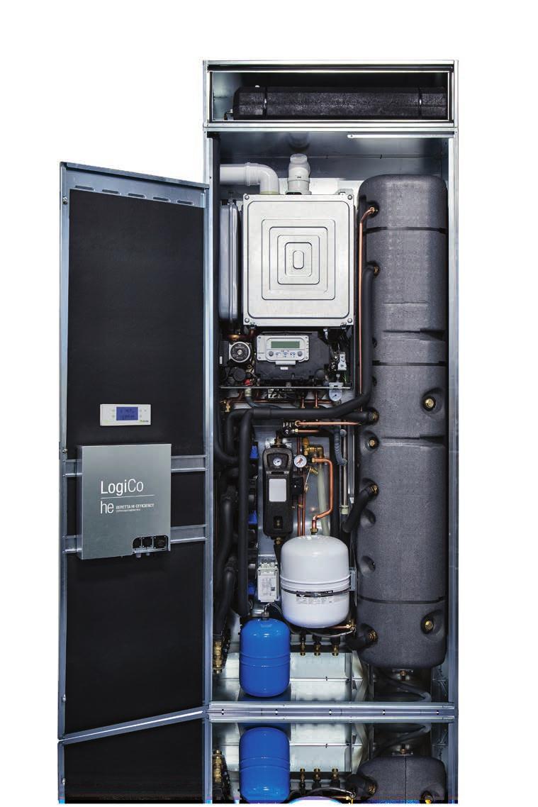 TECNOLOGIA he Hybrid Box, il nuovo sistema ad incasso di Beretta SYSTEM Meteo Green E Box: caldaia a condensazione combinata con modulazione 1:10 e circolatore modulante basso consumo Porta