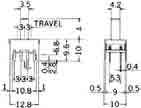 5 A - 50 V cc 324-510 Deviatore bipolare a cursore per 5