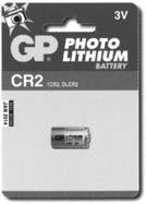 BATTERIE LITIO GP Batteries - LITIO S A F T Batterie Litio / Biossido di Manganese GP PHOTO LITHIUM Pila Litio CR 1/3N 3V blister 1 pz. Pila Litio CR 2 3V blister 1 pz.