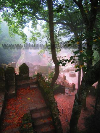 Castello dei Mori - rovine Il Parque Da Pena si snoda sulle pendici di bassi rilievi montuosi e comprende 200 ettari di foreste con rare specie vegetali e pittoreschi angoli panoramici.