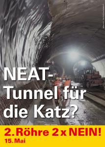 ( La galleria NFTA è fatica sprecata? 2 a canna 2 x NO! Volantino contro un iniziativa cantonale dei giovani UDC urani, votazione del maggio 2011.