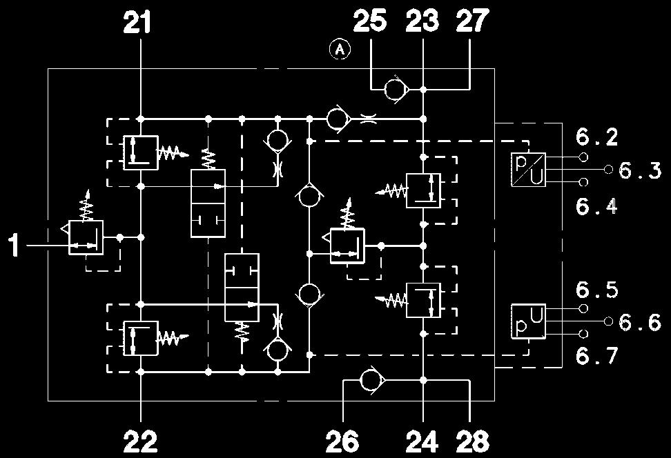 unità di elaborazione dell'aria) è collegata attraverso una flangia filettata con l'essiccatore d'aria monocamera a sua volta equipaggiato con riduttore di pressione integrato, valvola di sicurezza e