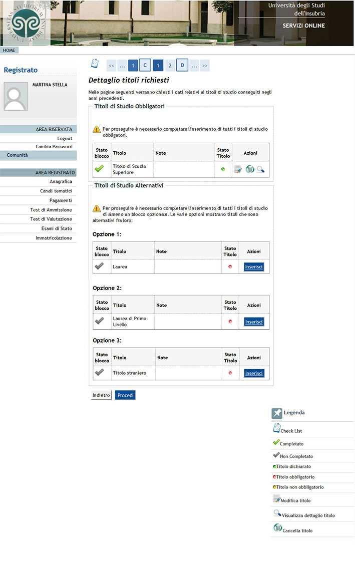 20 ora è necessario inserire il titolo di laurea.
