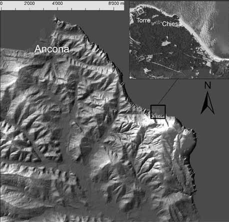 Dignani Figura 1. Modello digitale del terreno (DEM) dell area del Monte Conero. In alto particolare del tratto di costa analizzato. Figura 2. Unità fisiografica n.