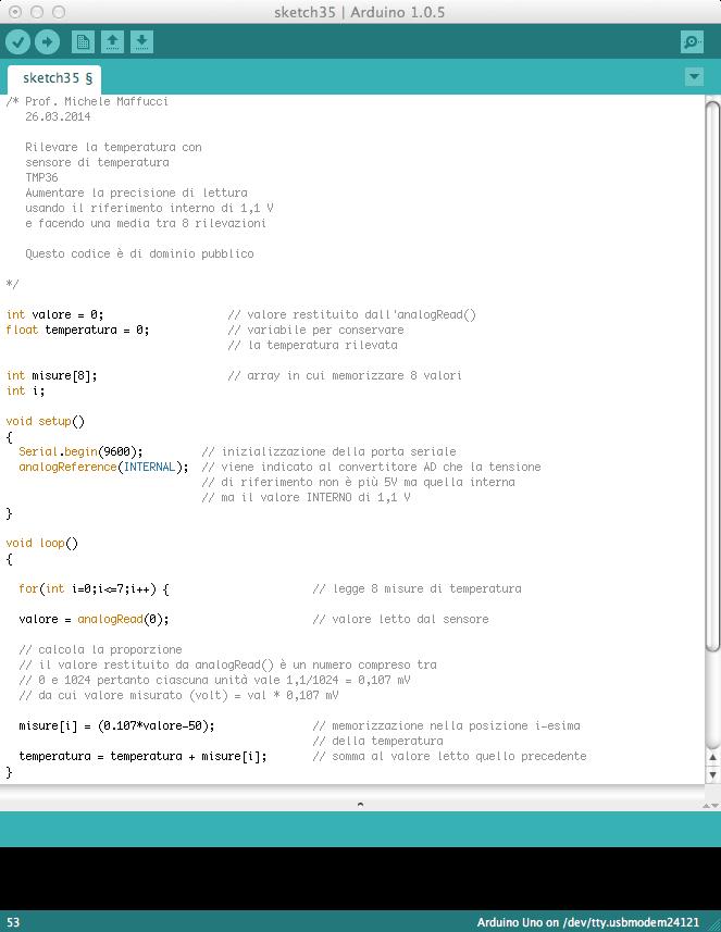 rilevare temperature Input