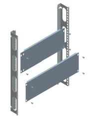 ALPHA 630 UNIVERSAL S3 - Quadri da parete e da pavimento Piastre di montaggio e segregazioni interne Caratteristiche Piastre di montaggio modulari, in versione normale e arretrata.