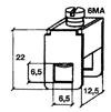 Codice Z121212 Morsetti blocca barra Cu 6 x 6 mm con vite 6 MA x 25 mm ACI121221