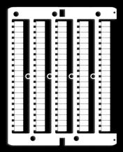 Tessere prestampate per morsetti Cabur CNU/8/51 per stampa ORIZZONTALE e VERTICALE Cartellini idonei per la numerazione di tutti i tipi di morsetti (serraggio a vite e a molla) in tabelle da 100
