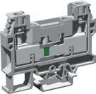 Sezionabili per circuiti di prova e misura aggancio universale su entrambi i profilati PR/DIN e PR/3 a norma IEC 60715, tipi G32 e TH/35 configurazioni predisposte /DD (con prese di derivazione a