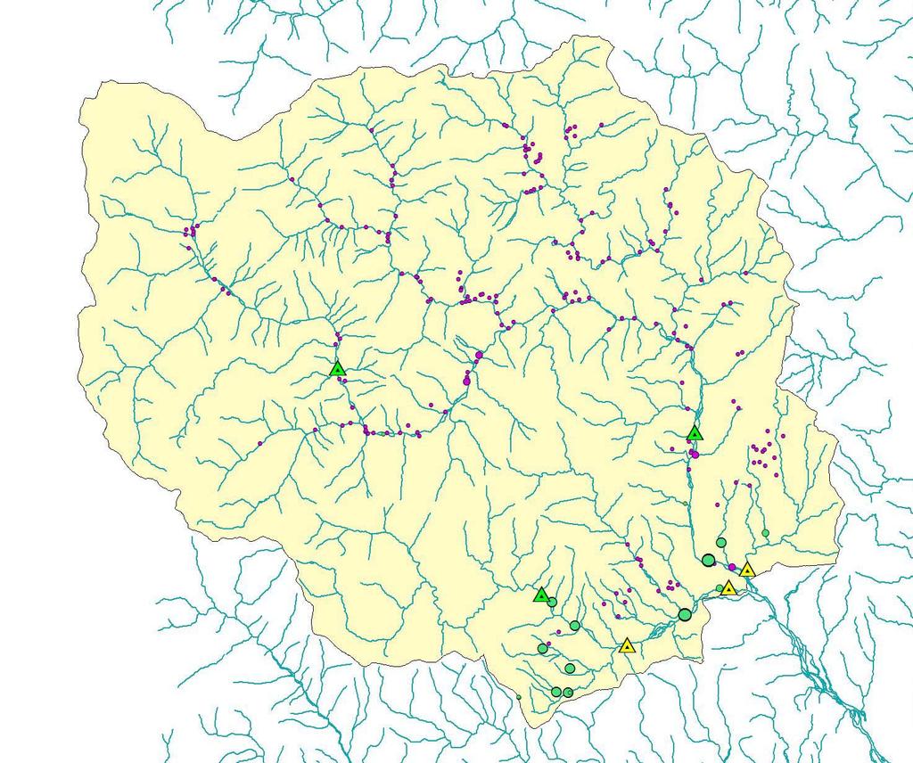 4.5.8 Alto Sesia Figura 37: Scarichi industriali da processo produttivo e scarichi urbani depurati per il bacino dell Alto Sesia SACA 2001-2002 Classi scarichi industriali (mc/anno) Pessimo 10.000 2.