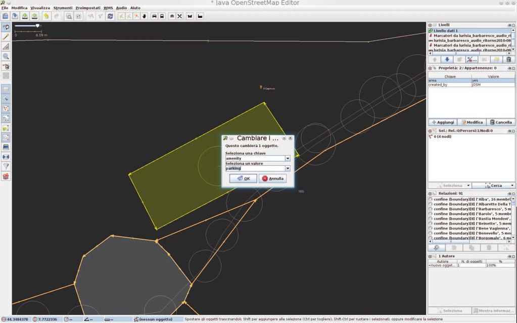 Introduzione Ottenere i dati Elementi Editare Editare: JOSM Caricare traccia GPX