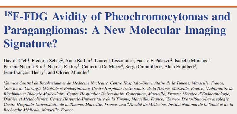 Conclusion: 18F-FDG PET positivity is almost a constant feature of pheochromocytomas and