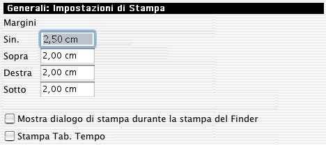 Margini Imposta i margini della pagina. Pagina iniziale Imposta il numero con cui iniziare la numerazione delle pagine. Opzione utile nel caso si debbano aggiungere pagine ad un catalogo.