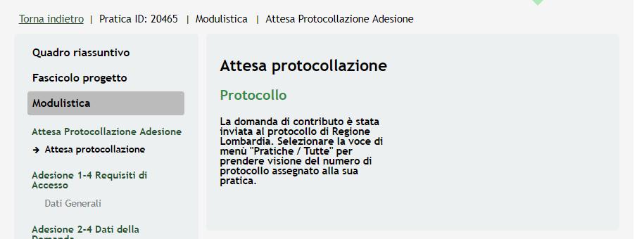 Figura 25 Invio al Protocollo Dall area Pratiche, selezionando la voce Tutte si accede all elenco