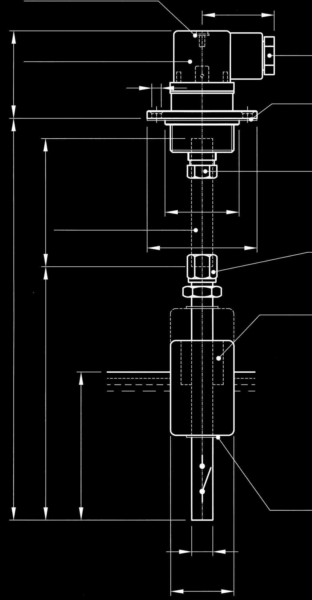 LIVELLOSTTI ELETTROMGNETICI - SET D COMPLETRE CON TERMOSTTO FISSO Float level switches - Customer ssembly Kit With fixed thermostat LMFT LMT 5 Ø4.