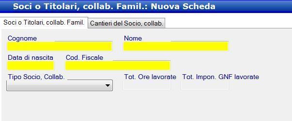 Completata la predetta Sezione 2, si dovrà passare alla Sezione 9 (Soci o Titolari, Collaboratori familiari).