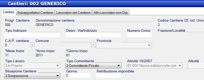 SOSPENSIONE Nel caso in cui un impresa dovesse sospendere totalmente l attività, ossia solo nel caso di assenza di cantieri di lavoro, dopo aver aperto la denuncia MUT del mese di