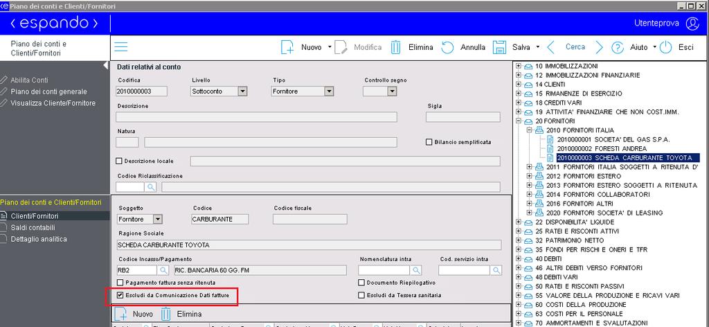 a) Assicurarsi sempre di aver installato l ultima versione disponibile degli applicativi ItalWorking e di Adempienti AntiElusione b) Andare in Archivi Configurazione Azienda Anagrafica Azienda e