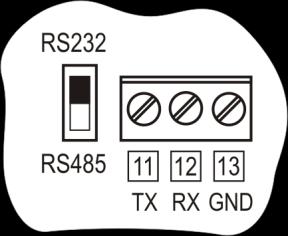 PORTA SERIALE AUSILIARIA PORTA SERIALE PRINCIPALE Per il collegamento fisso ad un PC, per la gestione dello strumento, per la connessione in rete RS485, ecc. si utilizza la porta standard.