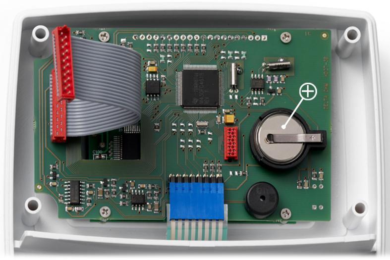 16. Sostituzione della batteria tampone Lo strumento è dotato di una batteria tampone che garantisce il funzionamento dell orologio in assenza di alimentazione da rete.