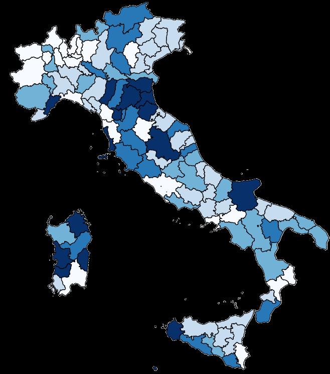 Cooperative e territorio. Dove la cooperazione pesa di più. Valore produzione (2014) In Italia 101 miliardi di euro il valore della produzione delle cooperative VALORE PRODUZ.