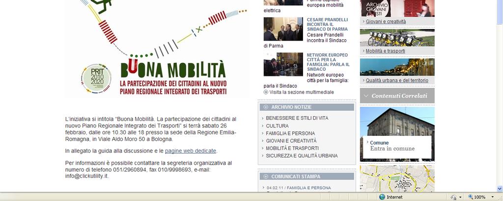 iniziativa rivolta a tutti i cittadini emiliano romagnoli al fine di realizzare un importante momento di ascolto e confronto sul tema mobilità e trasporti. Sabato 26 febbraio a Bologna.