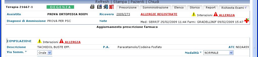 3. Supporting patient data is included Mette in relazione alcune informazioni sulla storia del paziente, quali