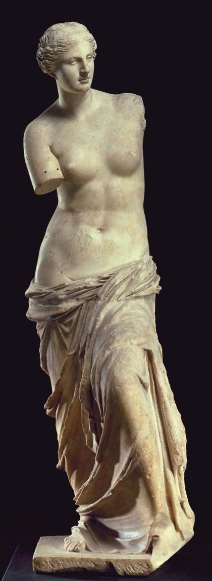 la scultura Venere di Milo, Louvre, Parigi La scultura fu sicuramente l arte per eccellenza della cultura greca classica.
