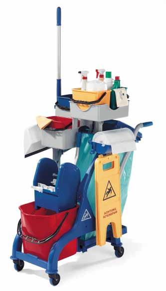 MODERN The Arka trolley is a new way of conceiving multipurpose trolleys: few and modular components instead of many; No more screws, but a simple Click-in system; No metal anymore, but rust-proof