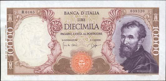 000 Lire - Michelangelo 27/07/1964 - Alfa 852; Lireuro 74 C R - Carli/Ripa - Biglietto pressato qfds 80 5459 10.