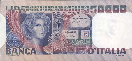 5478 50.000 Lire - Leonardo 19/07/1970 - Alfa 891; Lireuro 78B R - Carli/ Lombardo - Biglietto pressato SPL+ 160 5488 100.