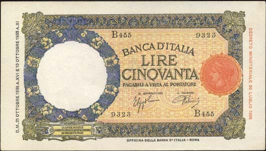 Italia elmata e 50 Lire 31/12/ 1951 - Lireuro 24A e 23A -
