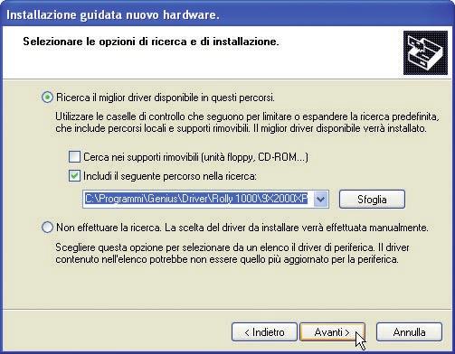 proseguire con l installazione. Attendere che parta l Installazione guidata nuovo hardware.