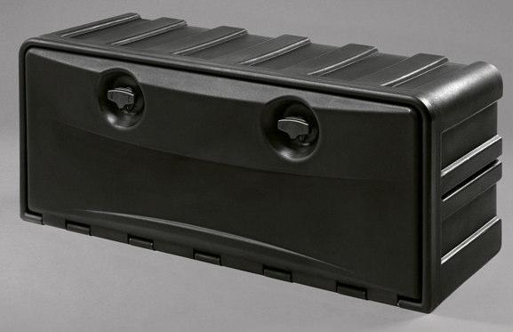 Cassetta porta utensili in polietilene nero ad una serratura Black polyethylene tool box with one lock Coffres a outiles en polyetiene noir Werkzeugkasten