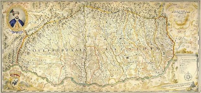 Figura 9: Copia manuală a hărţii Valahiei de la 1700 realizată în 1707 de către Schierendorff. Sursa: http://www.onb.ac.at/sammlungen/karten/kartenzimelien/grossansicht.php?