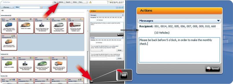 Inoltre, TomTom WEBFLEET può inoltrare i messaggi dai tuoi conducenti alla tua casella di posta elettronica per una comunicazione ottimale.